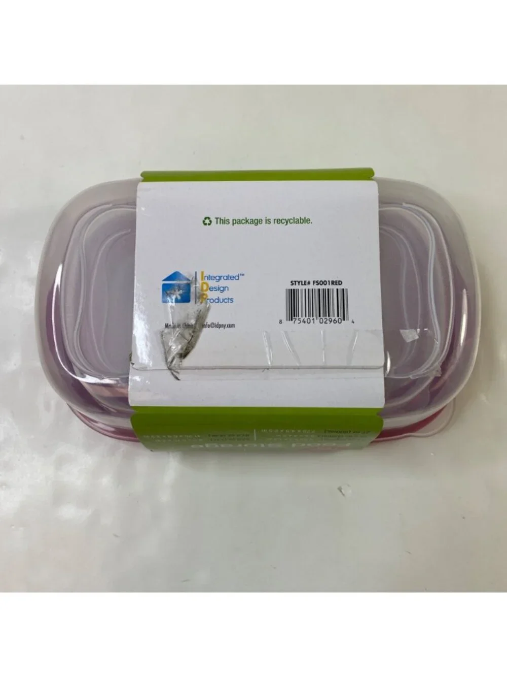 Totally Kitchen 10-Piece Food Storage Red Lids Microwave Freezer Dishwasher Safe
